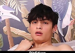 Big Dick Latino Twink In Glasses Jerks Off