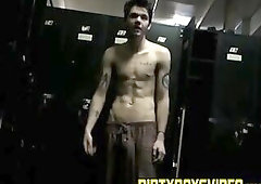 Amateur filmed while jacking off in the middle of the night