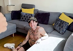 Arab Stepdaddy Using White Ftm Lad Puss