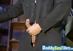 Hairless hairy man Hook Scott bum sex rails fuck stick while solo getting off