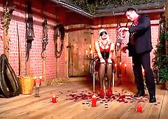 Please sir, use me! - Brunette hair with Lengthy Legs Gets Tied and Dominated by Ebony Dominant U won't make no doubt of this avid scene where a 