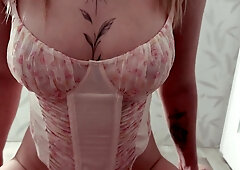 Teen in lingerie looks damn hot on top