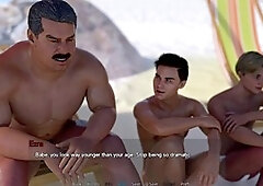 Amateur gay hunk with a big cock gives a wild ride to a young twink
