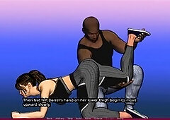 Cuckold husband watches another man massage his wife's big ass