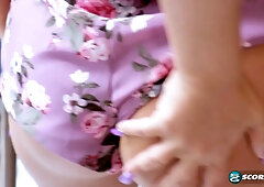 Kiki Klout is a heart breaker with slightly sheer panties and a tiny bush.