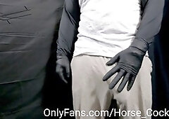 Male Stripper with a Big Bulge in Grey Sweatpants