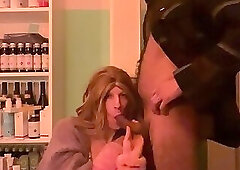 sissy gawked at by men