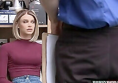 Sexy teen Emma gets fucked hard by Mall Officers