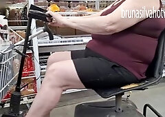 Hot Brazilian blonde milf with a curvy body gets spied on