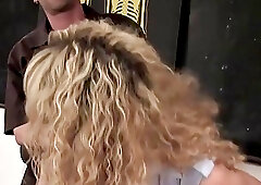 Busty blonde shemale has her balloons pounded