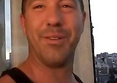 Brunette Trans Chick Gets on Her Knees and Blows a Dick