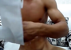 Muscle Twink Shooting 2 Big Loads And Keeps Stroking