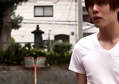 This horny Japanese kisses me licks me and gives me blowjob