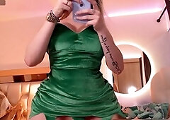 Famous busty babe Candyshe shows off her curves in a solo session