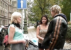 Old granny prostitute picked up for play