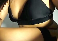 Energetic young latina barebacks her boyfriend hard