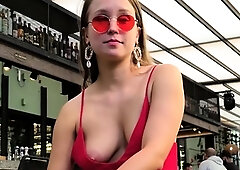 Euro amateur blonde pounded in public cab