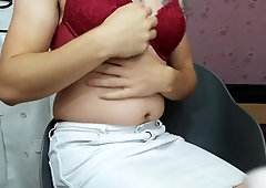 Unshaved unshaven cd toying with herself dressed in her dearest underwear