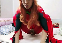 EVANGELION ASUKA  COSTUME PLAY trio