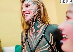 Me and my freaky alternative girlfriend Trinity.Inked couldn't resist those naughty alien dildos... thick, that stretch us wide open. See us groa