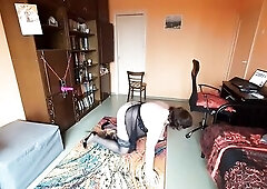 serf vitgun films herself training for her Dominant’s arrival. 1st, this babe whips her chubby booty with a enormous leather single tail whip, whils