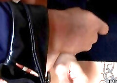 Big ass shemale Deborah drills her naughty little slave boy