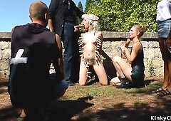 Liz Rainbow - Blonde Slave Running In Public Streets