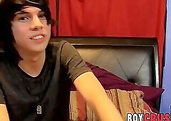 Hot 18yo twink interviewed before pulling out his juicy cock