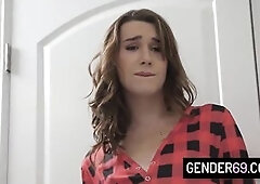 Trans teen booty screwed by large shlong boyfriend