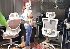 Buttcrack Stripped Dusting Home Office - This office has been neglected lengthy sufficiently. I've to at least dust the desk. I watch u sitting t