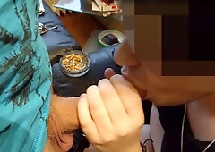 my friend sucks me while fapping on couch