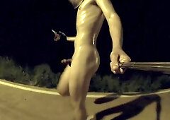 Liking my bareness in the suburb I had to run away from man who groaned at me, stash and fap off