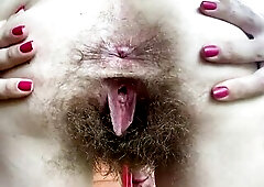 Homemade Snatch Gaping Compilation Hirsute Bush