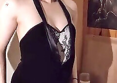 Melody's playboy bunny audition, deepthroat and huge dildo