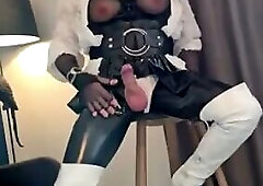 Latex transvestite fuck a guy
