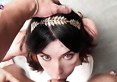 Greek Bitch goddess Award - Deepthroat and Vehement Screwing untill Creampie by the Pool - Sweetie Fox