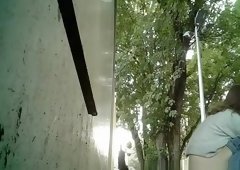 Women spied peeing at a beer festival