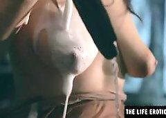 Puffy Nippled MILF Fucking herself Hard in a Run down Shack