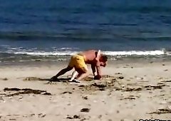 Loving dick sucking by pool