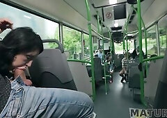 MATURE4K. I'm so juicy and wanna suck your knob in the bus