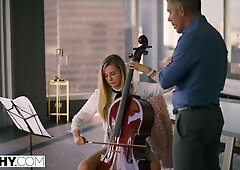 Spoiled Carolina Sweets is Gaped by Music Teacher