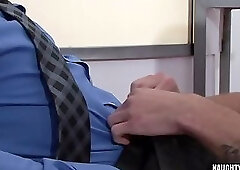 Huge dick daddy anal sex with cumshot