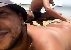 Hot gay couple enjoying some outdoor fun and enhancing their bond