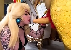 Buxom BBW cosplayer gets rammed hard and begs for more