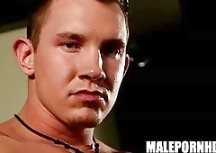 This sexy and buff hunk is jerking his big cock off