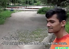 Amateur latino picked up on a street and made an offer