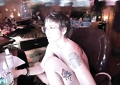 Cute short haired nymph streams on chaturbate with cute glasses