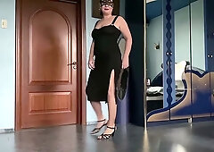 Stepmom teases with her red-soled heels before taking deep anal