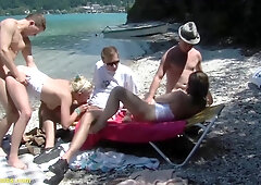 Real Public German Beach Orgy