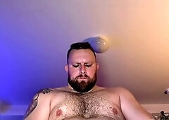 Straight guy, dominant bear, thick cumshot